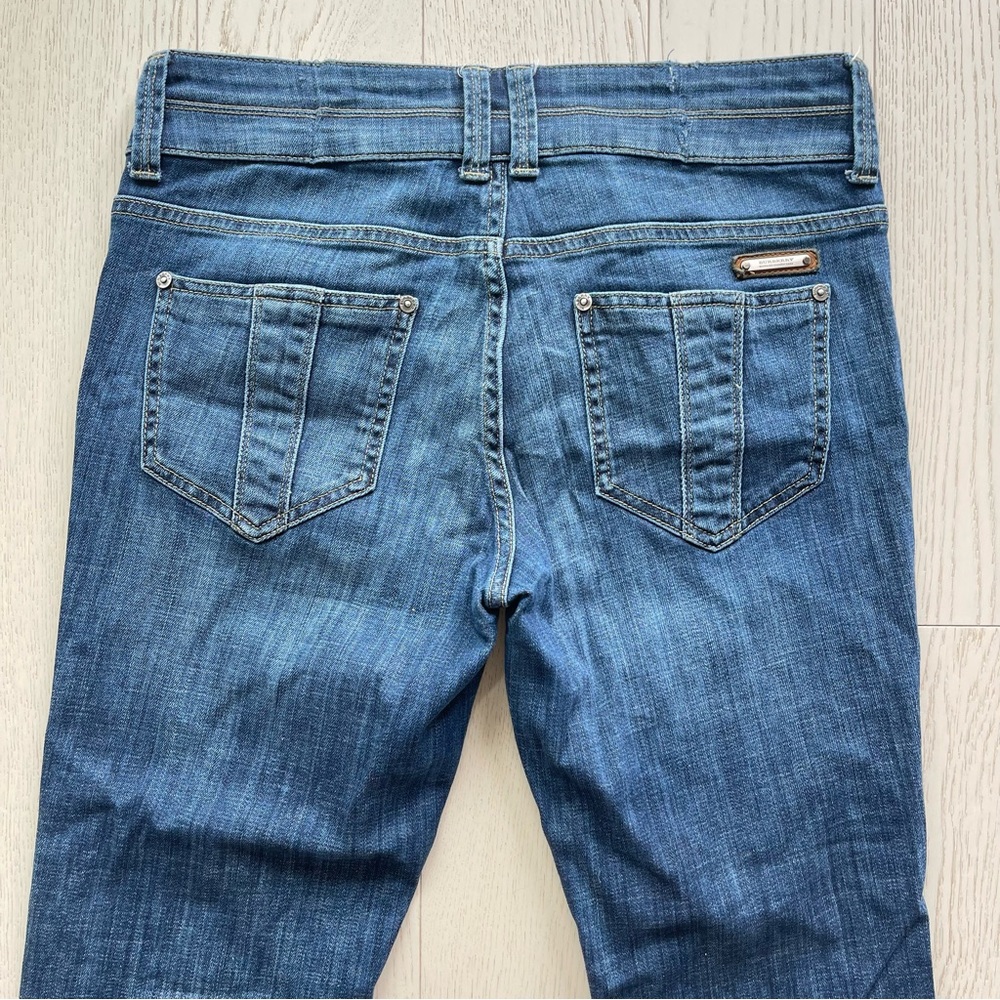 Burberry London Islington Boot Leg Blue Denim Bootcut Jeans W31 Distressed - Picture 14 of 16